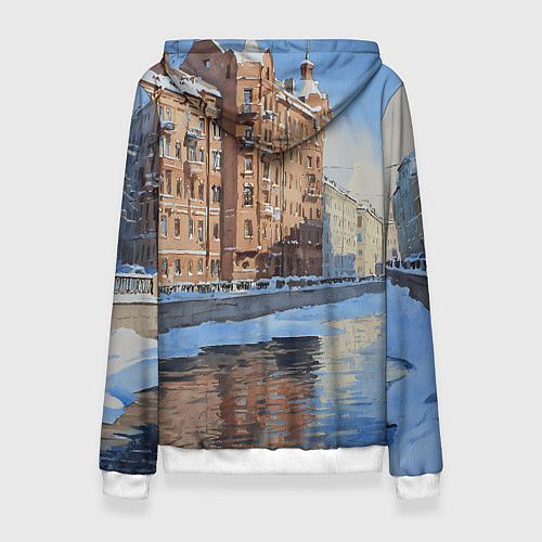 Женская толстовка Зимний Санкт-Петербург / 3D-Белый – фото 2