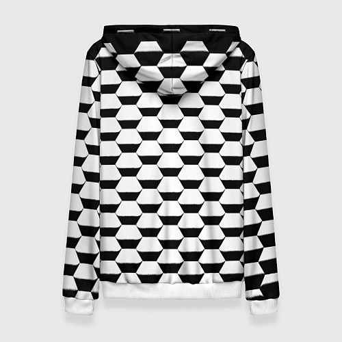 Женская толстовка Juventus геометрия черно белая / 3D-Белый – фото 2