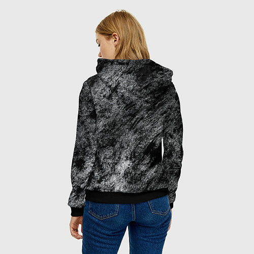 Женская толстовка Не буди лихо пока оно тихо - медведь русич / 3D-Черный – фото 4