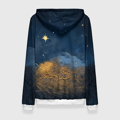 Женская толстовка Лошадка спит с жеребенком / 3D-Белый – фото 2