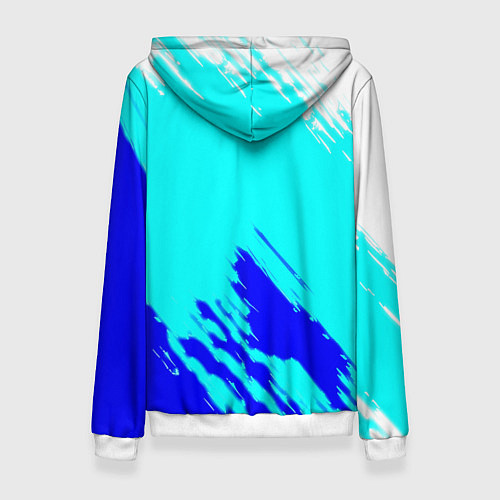 Женская толстовка Ювентус краски штрихи текстура / 3D-Белый – фото 2