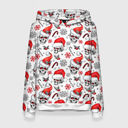 Женская толстовка Новогодние черепа