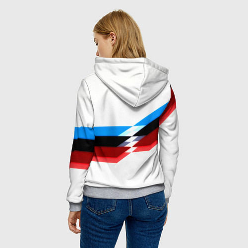 Женская толстовка Бавария Мюнхен геометрия спорт / 3D-Меланж – фото 4