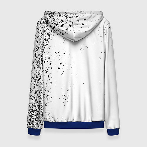 Женская толстовка Реал Мадрид черно белые краски / 3D-Синий – фото 2