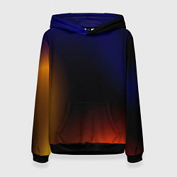 Толстовка-худи женская Color black red blue, цвет: 3D-черный