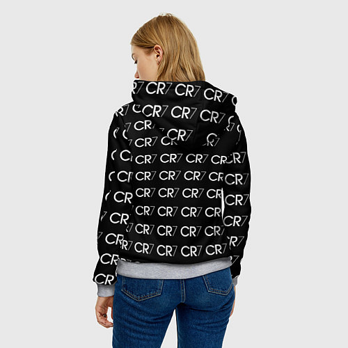 Женская толстовка Juventus sport pattern / 3D-Меланж – фото 4