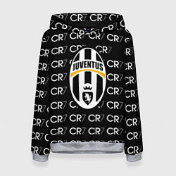 Толстовка-худи женская Juventus sport pattern, цвет: 3D-меланж