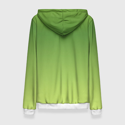 Женская толстовка Color green yellow / 3D-Белый – фото 2