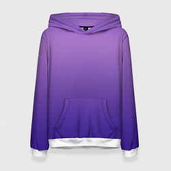 Толстовка-худи женская The color is purple, цвет: 3D-белый