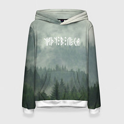 Толстовка-худи женская Уйду в леса, цвет: 3D-белый
