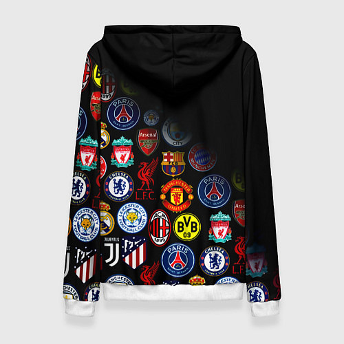 Женская толстовка Манчестер логотипы команд / 3D-Белый – фото 2