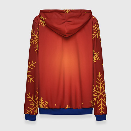 Женская толстовка Новогодняя лошадка 2026 на красном фоне / 3D-Синий – фото 2