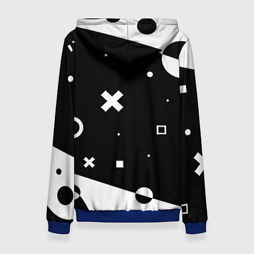 Женская толстовка Манчестер сити геометрия блэк / 3D-Синий – фото 2