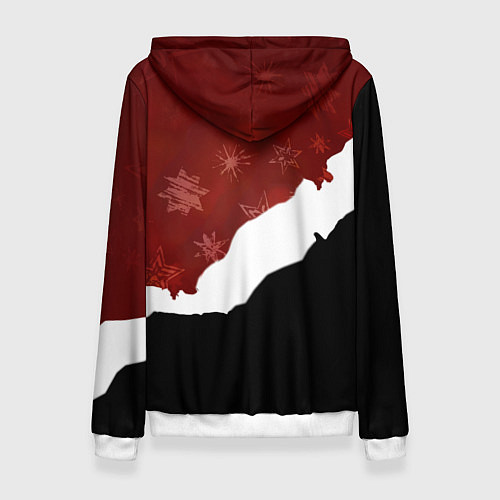Женская толстовка Злой дед мороз красный и черный / 3D-Белый – фото 2