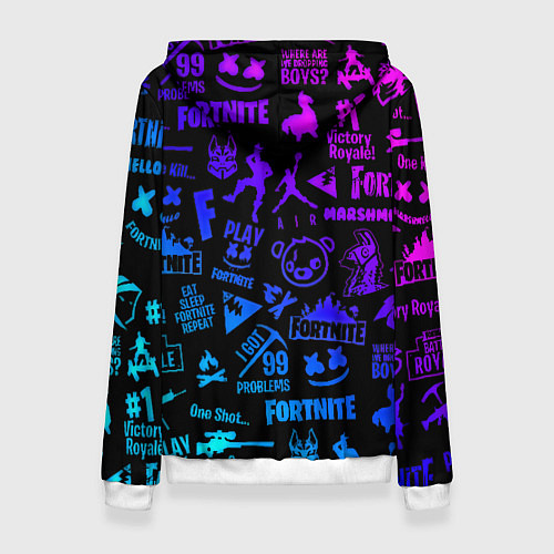 Женская толстовка Barcelona x fortnite neon / 3D-Белый – фото 2