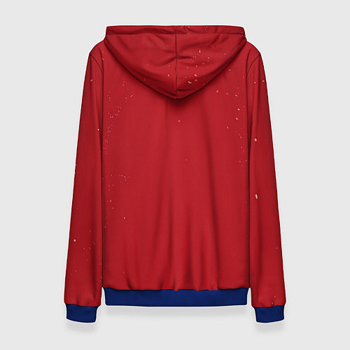 Женская толстовка Недовольная новогодняя лошадь / 3D-Синий – фото 2