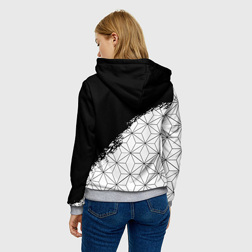 Женская толстовка Liverpool краски текстура геометрия / 3D-Меланж – фото 4