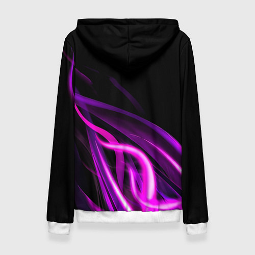 Женская толстовка Барселона неоновый огонь текстура / 3D-Белый – фото 2