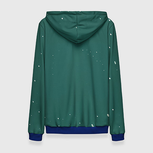 Женская толстовка Милый мем Новогодний котенок / 3D-Синий – фото 2