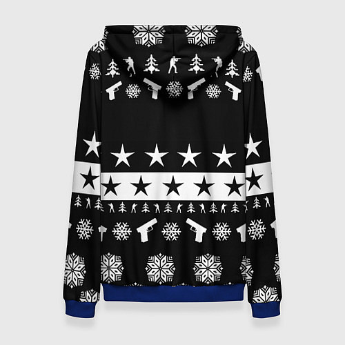 Женская толстовка Borussia x counter strike / 3D-Синий – фото 2