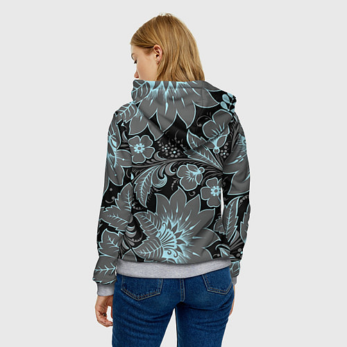 Женская толстовка Узор / 3D-Меланж – фото 4