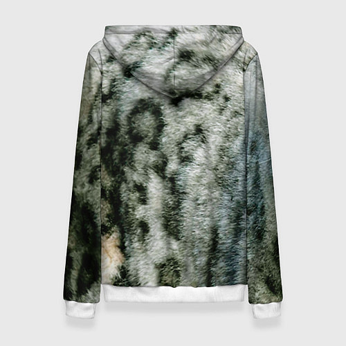Женская толстовка Снежный барс / 3D-Белый – фото 2