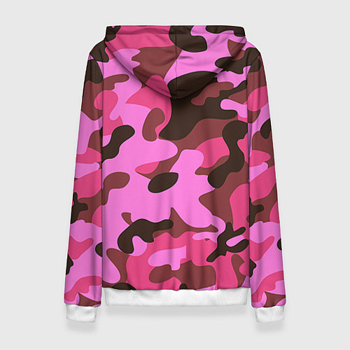 Женская толстовка Камуфляж: розовый/коричневый / 3D-Белый – фото 2