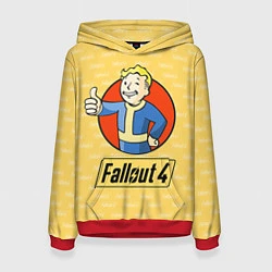 Толстовка-худи женская Fallout 4: Pip-Boy, цвет: 3D-красный