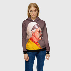 Толстовка-худи женская Доктор Браун, цвет: 3D-черный — фото 2