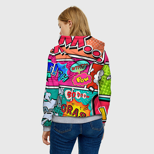 Женская толстовка POP ART / 3D-Меланж – фото 4