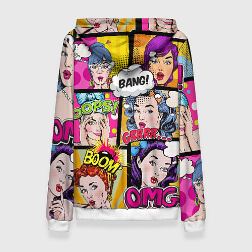 Женская толстовка POP ART / 3D-Белый – фото 2