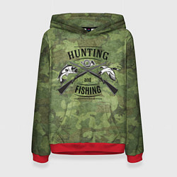 Толстовка-худи женская Hunting & Fishing, цвет: 3D-красный