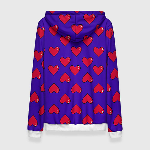 Женская толстовка Hearts Pattern / 3D-Белый – фото 2