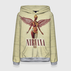 Толстовка-худи женская Nirvana Angel, цвет: 3D-меланж