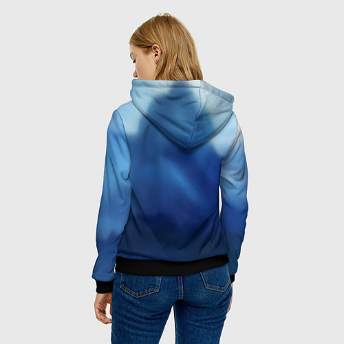 Женская толстовка Лыжный спорт / 3D-Черный – фото 4