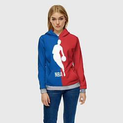 Толстовка-худи женская Эмблема NBA, цвет: 3D-меланж — фото 2