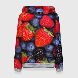 Толстовка-худи женская Berries, цвет: 3D-меланж