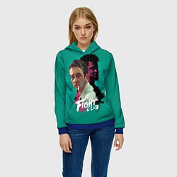 Толстовка-худи женская Fight Club Stories, цвет: 3D-синий — фото 2