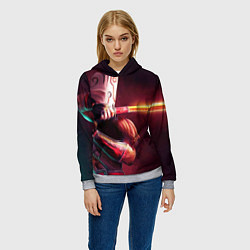 Толстовка-худи женская Juggernaut, цвет: 3D-меланж — фото 2