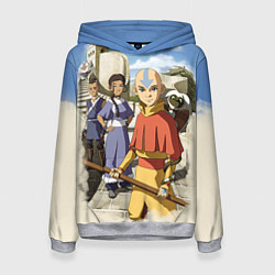 Толстовка-худи женская Легенда об Аанге, цвет: 3D-меланж