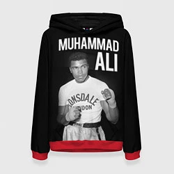 Толстовка-худи женская Muhammad Ali, цвет: 3D-красный