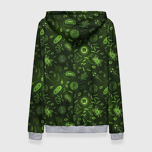 Женская толстовка Микробы / 3D-Меланж – фото 2