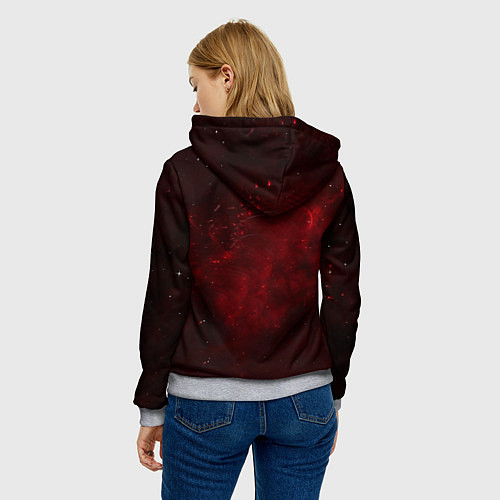 Женская толстовка Pirate Station: Blood Face / 3D-Меланж – фото 4