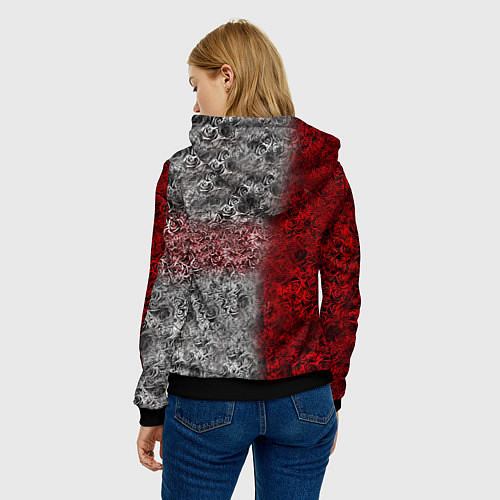 Женская толстовка Pirate Station: Flowers / 3D-Черный – фото 4