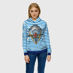 Толстовка-худи женская ВДВ, цвет: 3D-синий — фото 2