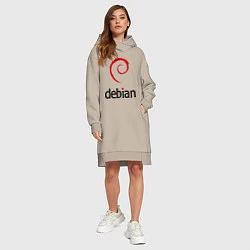 Женское худи-платье Debian, цвет: миндальный — фото 2