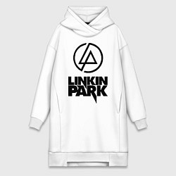 Женское худи-платье Linkin Park, цвет: белый
