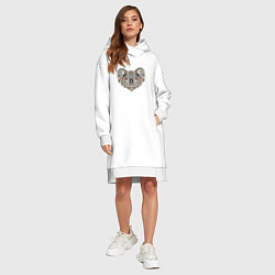 Женское худи-платье Коала, цвет: белый — фото 2