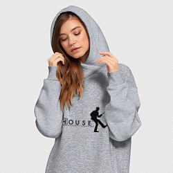 Женское худи-платье House MD, цвет: меланж — фото 2