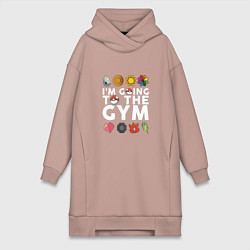 Женская толстовка-платье Pokemon Im going to the gym (white)